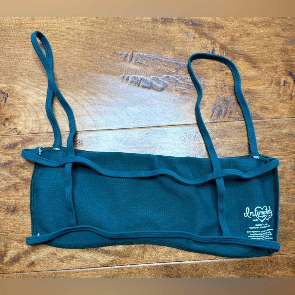 Free People Intimately Green Bandeau Bralette Seamless M/L NEVER WORN - Picture 2 of 4